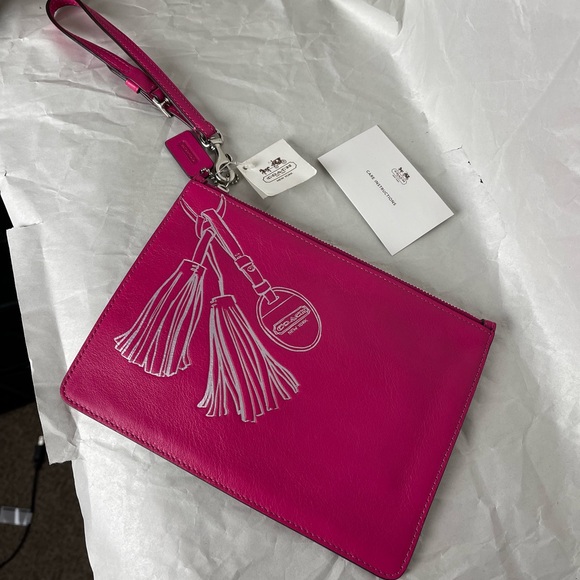 BNWT COACH Legacy Motif Flat Wristlet - Picture 4 of 13